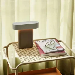 Hübsch Bordslampor-Sleek Bordslampa, Beige/Orange