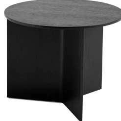 HAY Sängbord & Nattduksbord|Sängbord & Nattduksbord-Slit Bord Rund Ø45, Svart Lackad Ek