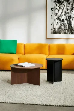 HAY Soffbord-Slit Bord Runt Ø65, Svart Lackad Ek