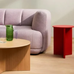 HAY Soffbord-Slit Bord Runt Ø65, Svart Lackad Ek