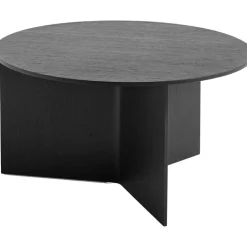 HAY Soffbord-Slit Bord Runt Ø65, Svart Lackad Ek