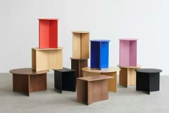 HAY Sängbord & Nattduksbord|Sängbord & Nattduksbord-Slit Bord Stål Ø35 cm, Svart