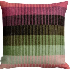 Røros Tweed Prydnadskuddar & Fodral-Åsmund Gradient Kudde 50x50 cm, Turkos / Röd