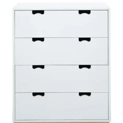 Asplund Byråer-Snö A Byrå, Vit / Ek