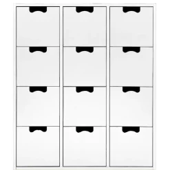 Asplund Byråer-Snö B Byrå, Vit / Ek