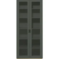 Snö F Vitrinskåp 30 cm, Vit/Ek