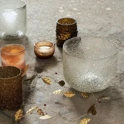 Snow Värmeljuslykta 17 cm, Klar