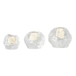 Kosta Boda Ljuslyktor-Snowball Ljuslykta 3-Pack, Kristall