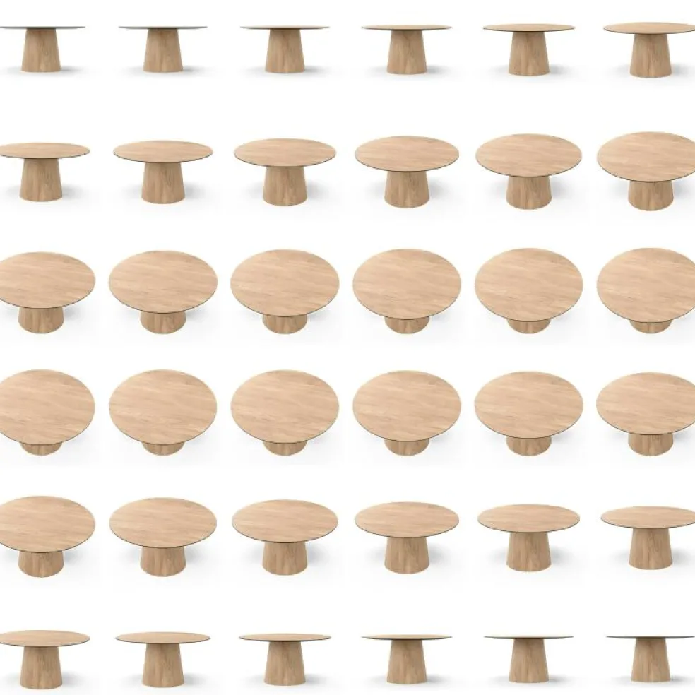 Social Matbord Naturlig Ek, 130 cm