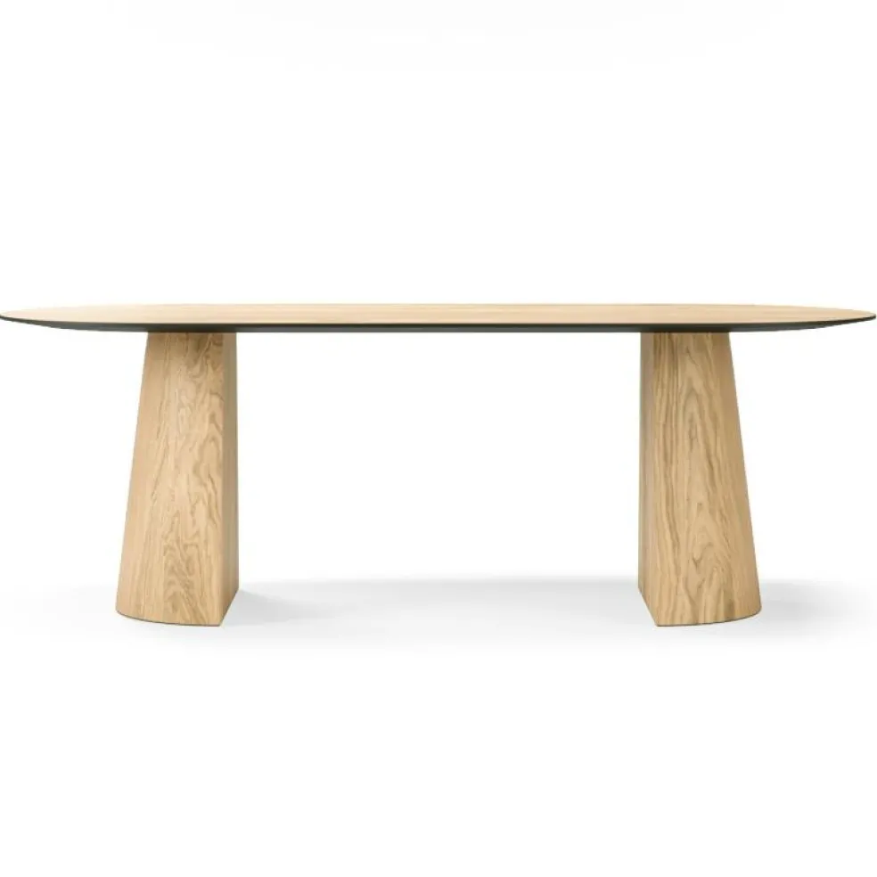 Social Matbord Naturlig Ek, 130 cm