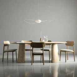 Social Matbord Naturlig Ek, 130 cm