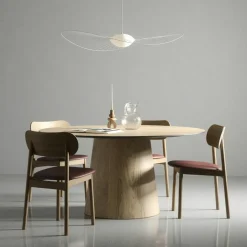 Social Matbord Naturlig Ek, 130 cm