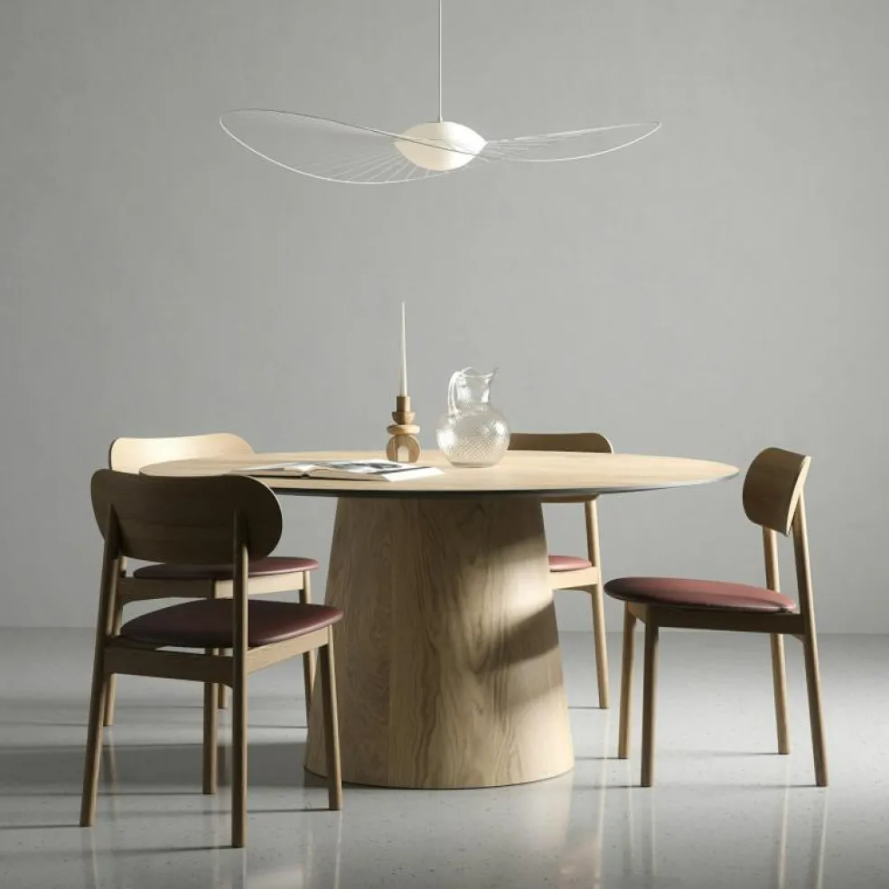 Social Matbord Naturlig Ek, 130 cm