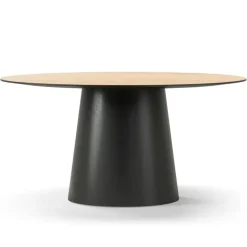 Decotique Matbord Och Barbord-Social Matbord Naturlig Ek / Svart Ek, 220 cm