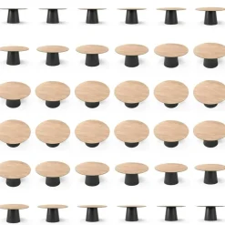 Decotique Matbord Och Barbord-Social Matbord Naturlig Ek / Svart Ek, 220 cm