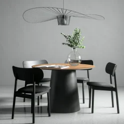 Social Matbord Valnöt / Svart Ek, 110 cm