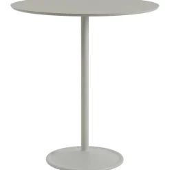 Soft Barbord Ø95x105 cm, Massiv Ek / Grå