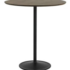 Soft Barbord Ø95x105 cm, Massiv Ek / Grå