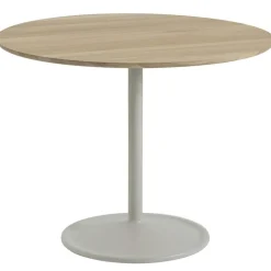 Muuto Matbord Och Barbord-Soft Bord Ø95x73 cm, Massiv Ek / Grå