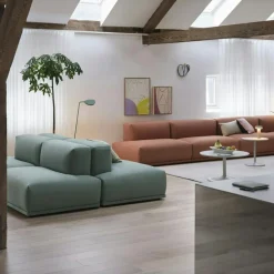 Soft Soffbord Ø95 cm, Solid Ek / Grå