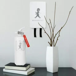 Solstickan Brandsläckare 2 kg, Vit/Guldemblem