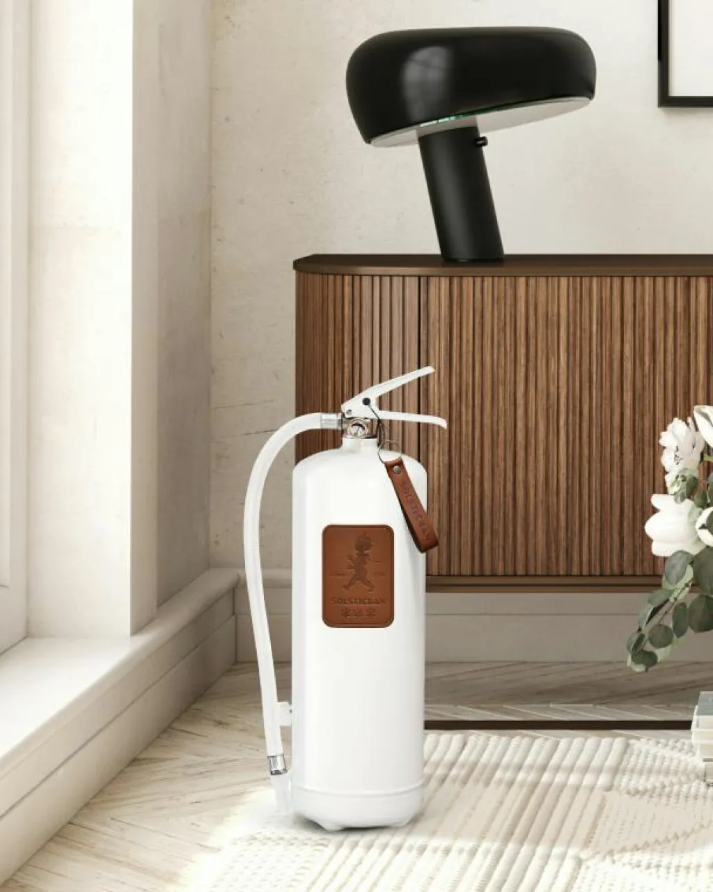 Solstickan Vedförvaring & Brandsäkerhet-Brandsläckare 6 kg, Vit