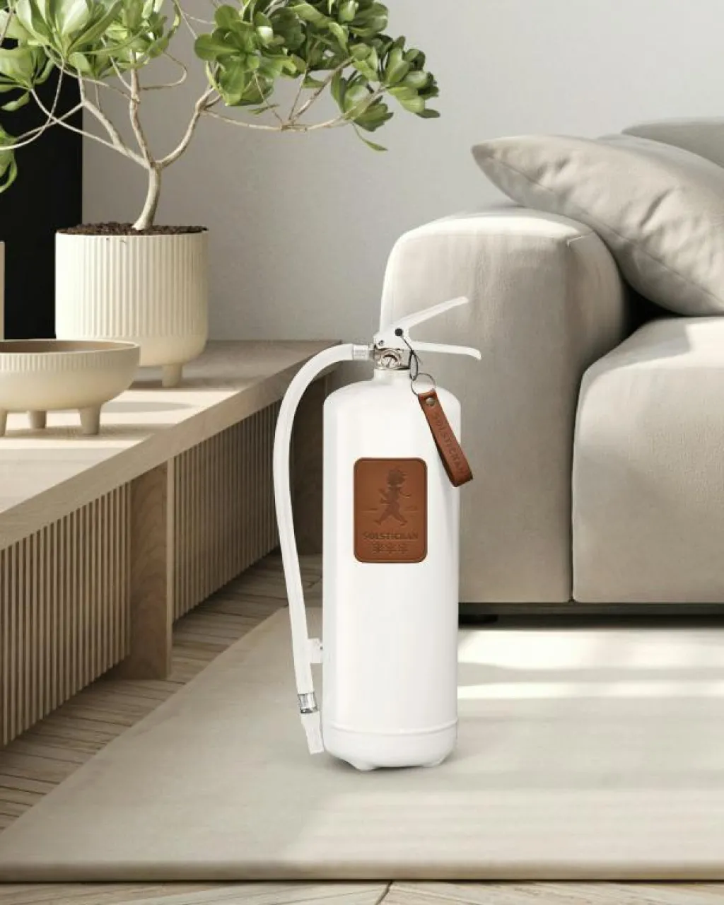 Solstickan Vedförvaring & Brandsäkerhet-Brandsläckare 6 kg, Vit