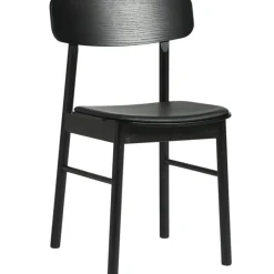 Woud Stolar-Soma Matstol, Svart Läder / Svartmålad Ask