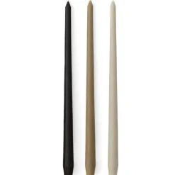 Spire Smooth Tapered Candle, H38, Ivory, Set of 6 pcs