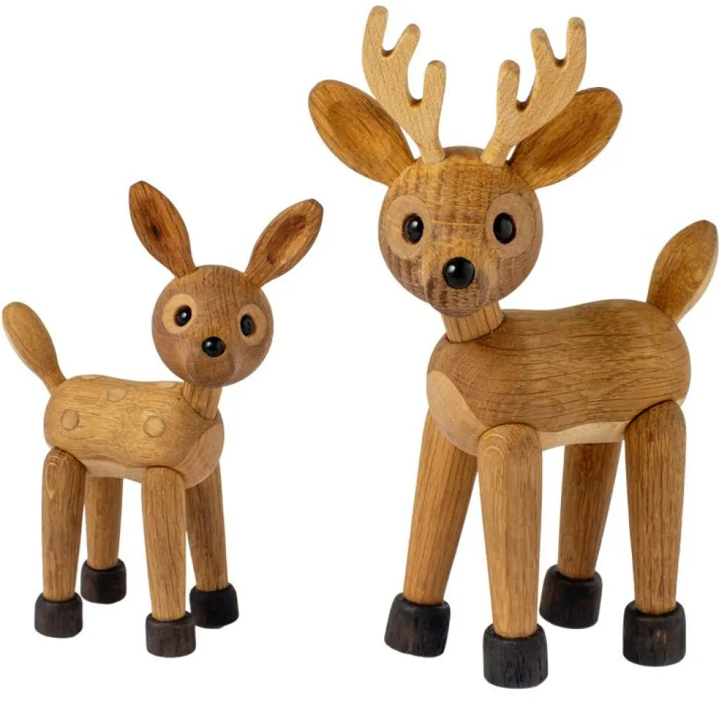 Spring Copenhagen Träfigurer-Spirit Deer Set Med Träfigurer,