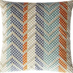 Squame Kudde 40x40 cm, Orange/Multi