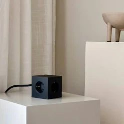 Avolt Lampsladdar & Lampupphängning-Square 1 Grenuttag Med USB-C / Magnet 3 m, Gotland Grey