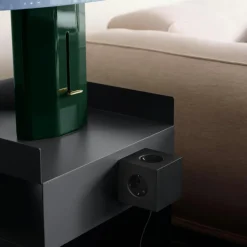 Avolt Lampsladdar & Lampupphängning-Square 1 Grenuttag Med USB-C / Magnet 3 m, Gotland Grey