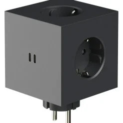 Square 2 Uttagsförlängare Med USB-C / Magnet, Beige