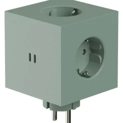 Square 2 Uttagsförlängare Med USB-C / Magnet, Beige