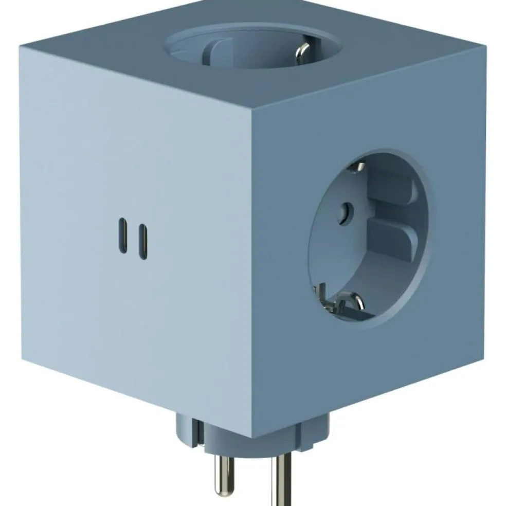 Square 2 Uttagsförlängare Med USB-C / Magnet, Beige