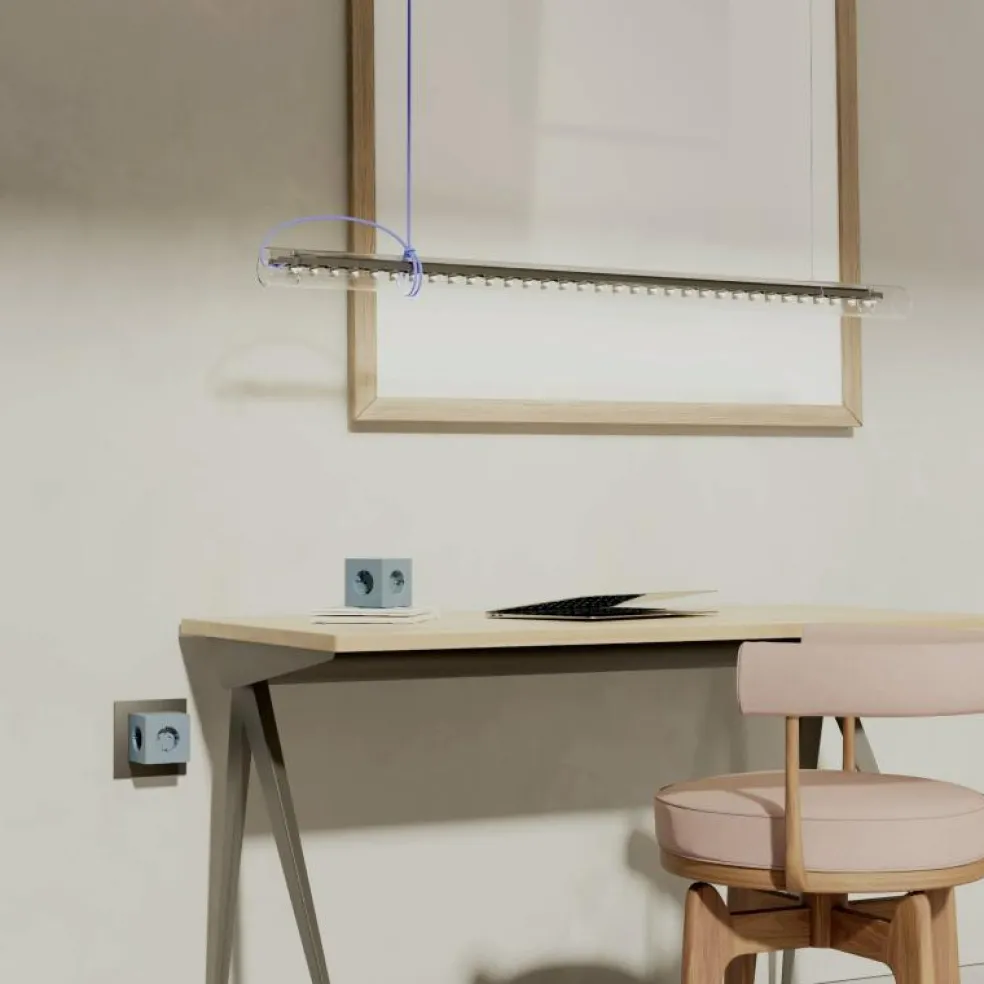 Square 2 Uttagsförlängare Med USB-C / Magnet, Beige