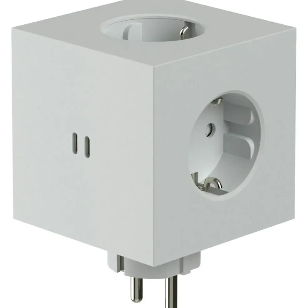 Square 2 Uttagsförlängare Med USB-C / Magnet, Beige