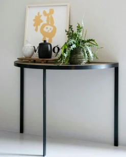 Square Konsolbord 93x46x70 cm, Silver Grey/Svart Ek