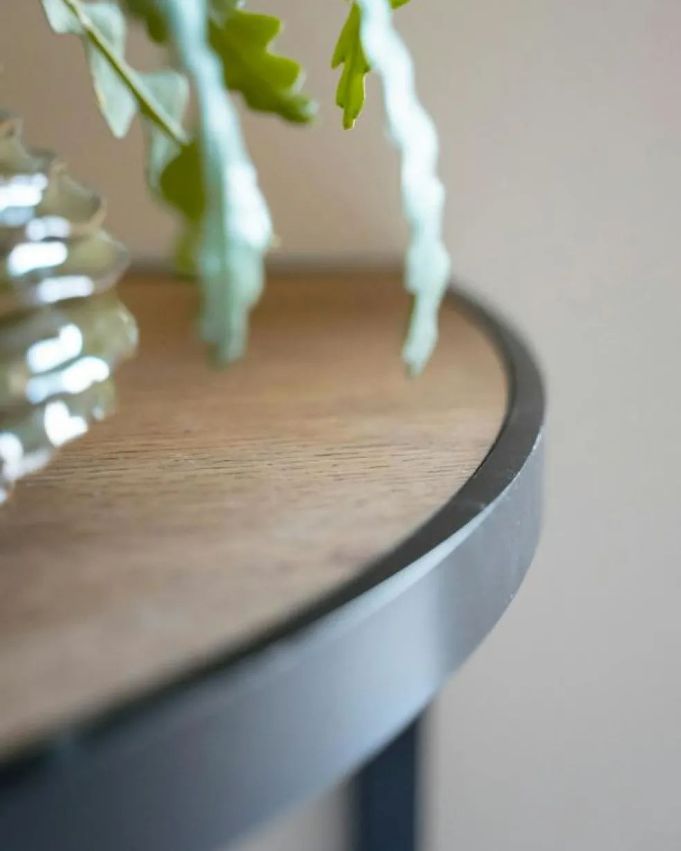 Square Konsolbord 93x46x70 cm, Silver Grey/Svart Ek