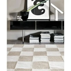 Square Matta 170x230 cm, Vit/Natur