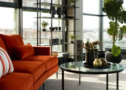 Square Soffbord Ø93x40 cm, Silver Grey/Glas