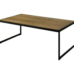 Square Soffbord, 122x62 cm, Svart/Burned Walnut