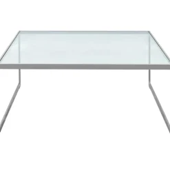 Square Soffbord, 122x62 cm, Svart/Burned Walnut