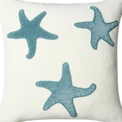 Chhatwal & Jonsson Prydnadskuddar & Fodral-Star Fish Kuddfodral 50x50 cm, Off-white / Aqua