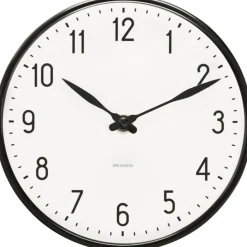 Arne Jacobsen Väggklockor-Station Väggklocka Svart / Vit, 290 mm
