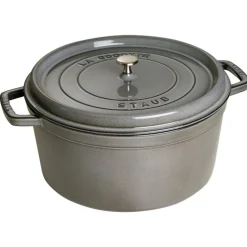Staub Rund Gryta 34 cm 12,6 L, Grå