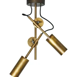 Konsthantverk Spotlights-Stav 2 Spotlight, Rå Mässing / Svart