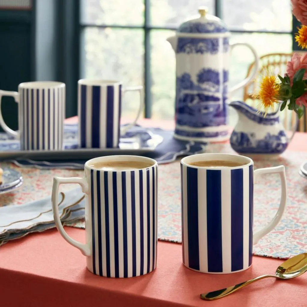 Spode Kaffekoppar-Steccato Mugg 34 cl, Narrow Stripe