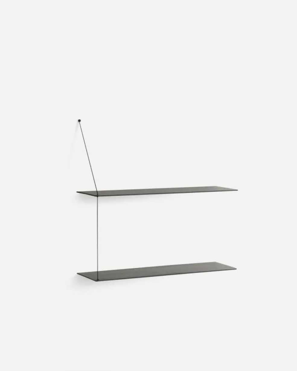 STEDGE Hylla 80cm, Rökt Ek